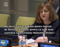 Natalia Gherman, audiata la ONU: "Sunt convinsa ca experienta acumulata din functia mea anterioara va fi foarte relevanta" - VIDEO 