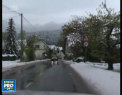 Iarna in aprilie, in Slovenia.  Localnicii s-au trezit peste noapte cu zapada in curte, iar culturile si pomii fructiferi risca sa inghete - VIDEO