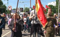 Comunistii marcheaza Ziua Victoriei cu 3 zile inainte de 9 mai: Au marsaluit prin capitala si au depus flori la complexul Eternintate - VIDEO