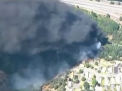 Un incendiu puternic a izbucnit in statul american Oregon, dupa ce un tren cu petrol a deraiat de pe linie - VIDEO