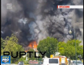 Incendiu imens in Germania la un centru de refugiati. In jur de 30 de imigranti au avut nevoie de ajutorul medicilor, dupa ce au inhalat fum - VIDEO