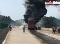 Incendiu grav in centrul Chinei. 30 de persoane au murit, dupa ce autobuzul in care se aflau a luat foc - VIDEO