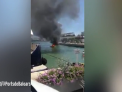 Panica intr-un port din Ibiza. Cinci persoane s-au ales cu arsuri, dupa ce o barca a fost cuprinsa de flacari - VIDEO