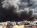Incendiu devastator intr-un oras din Portugalia. Peste 400 de masini au fost facute scrum, dupa ce parcarea unui festival de dans a fost cuprinsa de flacari - VIDEO