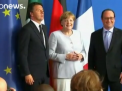 Angela Merkel, Francois Hollande si Matteo Renzi la un summit in 3. Oficialii s-au intalnit in Italia pentru a discuta despre problemele prin care trece intreaga Europa - VIDEO