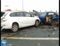 Carambol pe autostrada din Romania. 17 masini au fost implicate in accident, iar patru persoane au fost transportate la spital - VIDEO