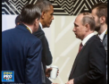 Ultima intalnire a lui Barack Obama, in calitate de presedinte, cu Vladimir Putin. Cand si-au dat mana aproape ca nu s-au privit in ochi - VIDEO