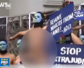 Au protestat...goi. Astfel de scene au putut fi urmarite in Filipine, unde zeci de studenti au manifestat intr-un mod deosebit- VIDEO