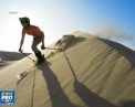 S-au saturat de frig si zapada. Doi suedezi au mers in desert sa schieze. Sportiviii au facut slalom printre dune si s-au avantat in tot felul de acrobatii - VIDEO