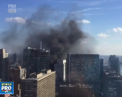Un incendiu puternic a devastat o parte dintr-un unui spital din New York. Aripa afectata era in constructie si urma sa fie deschisa peste doi ani - VIDEO