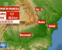 In Romania seismul a avut o magnitudine de 5,4 pe Richter. Epicentrul a fost in zona Vrancea, la o adancime de 97 de kilometri - VIDEO