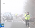 Carambol pe o autostrada din Marea Brtanie. 30 de vehicule s-au ciocnit in lant pe o distanta de un kilometru: O persoana a murit - VIDEO