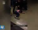 Incident iesit din comun in SUA. Un agent de paza a ridicat in aer o eleva, iar apoi a trantit-o la pamant - VIDEO