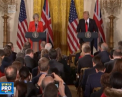 Donald Trump a stat de vorba cu Vladimir Putin. Cei doi au avut o discutie la telefon. Ieri, liderul american s-a intalnit cu premierul britanic, Theresa May - VIDEO