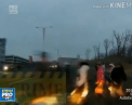 Imagini incredibile pe o strada din Rusia. Momentul in care o soferita intra cu masina intr-un grup de pietoni: Se uita in telefon - VIDEO