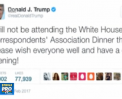 Donald Trump a anuntat ca nu va participa in acest an la Dineul Corespondentilor de la Casa Alba - VIDEO 