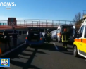 Trei romani au fost raniti dupa ce un pod s-a prabusit peste o autostrada din Italia - VIDEO