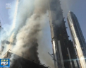 Un zgaraie-nori din Dubai, aflat in constructie a fost cuprins de flacari. Totul s-a produs in apropiere de renumitul Burj Khalifa - VIDEO