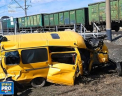 Un autobuz scolar s-a ciocnit cu un tren, in Rusia. In urma impactului, soferul si un pasager au murit - VIDEO