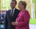 Emmanuel Macron s-a intalnit cu Angela Merkel. Presedintele francez a lansat un apel la o "reconstructie istorica" a Uniunii Europene  - VIDEO