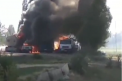 O explozie puternica la o benzinarie din Kargazstan a facut zece victime, iar patru vehicule au fost cuprinse de flacari - VIDEO