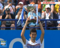 Novak Djokovic, pregatit de Wimbledon. Tenismanul sarb a aratat un joc solid in finala cu Gael Monfils, s-a impus cu 6 la 3 si 6 la 4 - VIDEO 