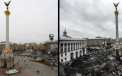 INAINTE SI DUPA. Piata Indepedentei din Kiev, in imagini tulburatoare. "Oamenilor nu le mai pasa daca mor sau traiesc"