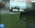Accident in Georgia. Un camion a ramas blocat pe sine, iar un tren a intrat in plina viteza in el - VIDEO