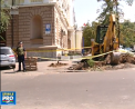 Un proiectil de pe timpul celui de-al doilea razboi mondial a fost gasit in timpul lucrarilor pe bulevardul Stefan cel Mare. Zona a fost incercuita - VIDEO