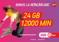 24 GB Internet si 12 000 minute - BONUS pentru fiecare reincarcare, doar cu cartela Prepay de la Unite