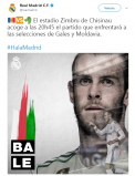 Real Madrid, despre atacantul sau Gareth Bale, aflat la Chisinau: "Stadionul Zimbru de la Chisinau gazduieste partida dintre Tara Galilor si Moldova. Hala Madrid!" - FOTO