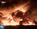 O explozie uriasa, urmata de un incendiu, a izbucnit la o fabrica de vopsea, din Orastie, Romania. Peste 300 de oameni, evacuati - VIDEO