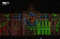 Un spectacol luminos a adunat o multime de oameni in centrul orasului Iasi. Zidurile Palatului Culturii s-au transformat intr-o impresionanta sala de proiectie in aer liber - VIDEO