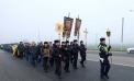 Asa ceva mai rar vezi. Drumul crucii cu epoleti. Sute de politisti insotiti de preoti au marsaluit pe strazile din Krasnodar, pentru a reduce, astfel, numarul de accidente rutiere - VIDEO