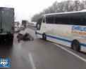 Accident in lant pe autostrada Kiev-Cernigov. 11 masini s-au ciocnit  - VIDEO