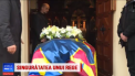 Sicriul Regelui Mihai, lasat singur inainte si dupa slujba de la Biserica Ortodoxa din Lausanne