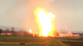 Explozie puternica, la un gazoduct dintr-un oras din estul Austriei. In urma deflagratiei, s-a produs un incendiu major