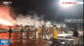 Atmosfera electrizanta in tribune, la Derby-ul Etern, dintre marele rivale Partizan si Steaua Rosie Belgrad. Fanii s-au batut si au aprins torte si fumigene - VIDEO