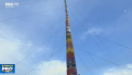 O constructie neobisnuita a aparut peste noapte la Tel Aviv. Un turn din Lego, inalt de 36 de metri, a devenit una dintre atractiile turistice ale orasului - VIDEO