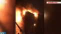 Un incendiu devastator a mistuit un bloc de locuit cu 9 etaje din orasul rus Tiumeni. Oamenii au fost evacuati - VIDEO