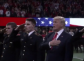 Trump, criticat dur in mediul online. Momentul stanjenitor in care a fost surprins cand intona imnul national - VIDEO