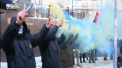 Consulatul Rusiei din Odesa, vandalizat. Zeci de nationalisti s-au adunat in fata cladirii, au intonat imnul tarii lor, iar apoi au aruncat cu fumigene in institutie - VIDEO