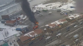 Un autobuz de pasageri a luat foc pe o strada din orasul rus Krasnoiarsk: in vehicul nu se afla nicio persoana - VIDEO