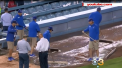O teava s-a spart si a inceput sa inunde terenul, in timpul partidei echipei Los Angeles Dodgers. Apa a afectat primul rand al tribunelor
