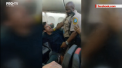 Scandal la bordul unui avion, care se pregatea sa efectueze o cursa interna in Statele Unite. Un barbat care se presupune ca ar fi consumat droguri, a pipait o femeie - VIDEO