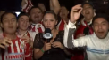 O reporterita a luat dreptatea in propriile maini, dupa ce un suporter a atins-o intr-un mod indecent - VIDEO