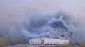 Incendiu violent in orasul rus Krasnoyarsk. Palatul sporturilor, cuprins de flacari. Peste 50 de pompieri au luptat cu focul - VIDEO