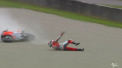 Accident teribil in MotoGP. Un pilot italian a pierdut controlul motocicletei, la o viteza de  aproximativ 340 de kilometri pe ora, si a fost aruncat in aer - VIDEO