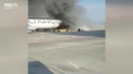 Panica pe aeroportul din Frankfurt. Un incendiu izbucnit la remorcherul care transporta o aeronava ce urma sa ajunga in SUA - VIDEO