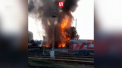 Un incendiu puternic a luat viata a opt persoane in orasul rus Soci. O cladire cu trei etaje a luat foc - VIDEO